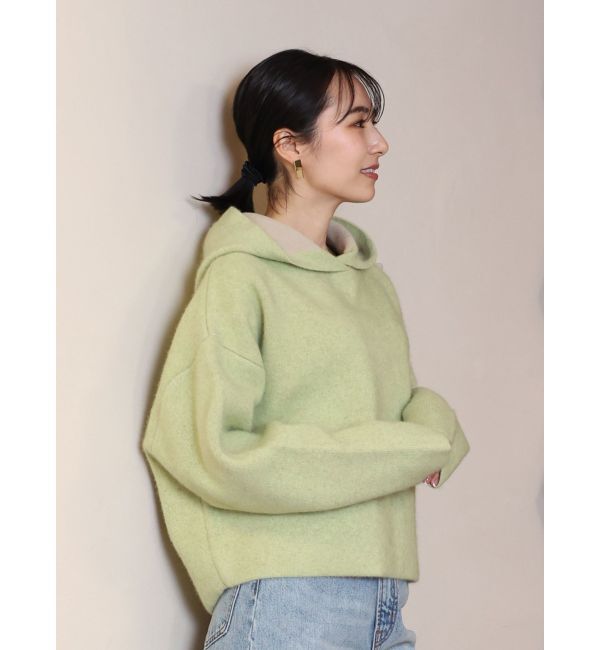 LAGUNAMOON「CHNラクーンショートニットパーカー」|ニット・セーター|