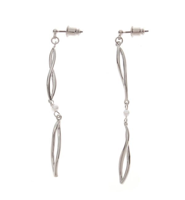 LAGUNAMOON「LADYパールチェーンピアス」|ピアス|シルバー