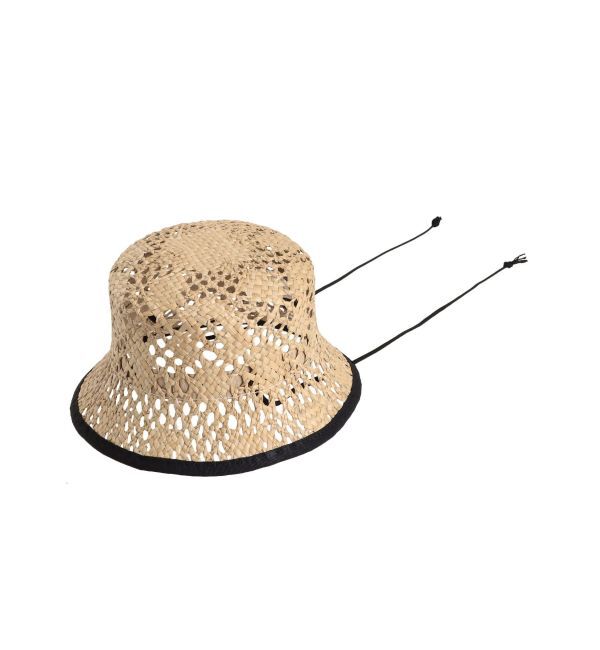 LAGUNAMOON「【Benelli Montacone】柄パイピングハット」|ハット|ブラック