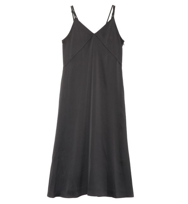 LAGUNAMOON「ハンマーサテンキャミワンピース」|ワンピース|ブラック
