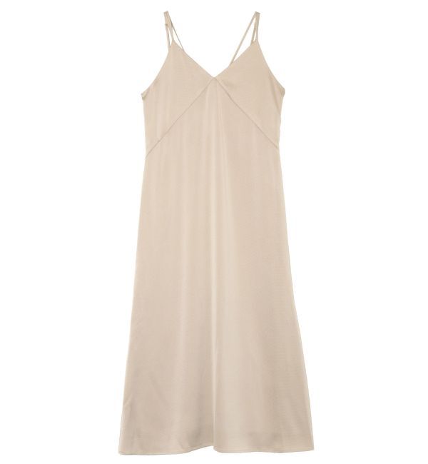 LAGUNAMOON「ハンマーサテンキャミワンピース」|ワンピース|ベージュ