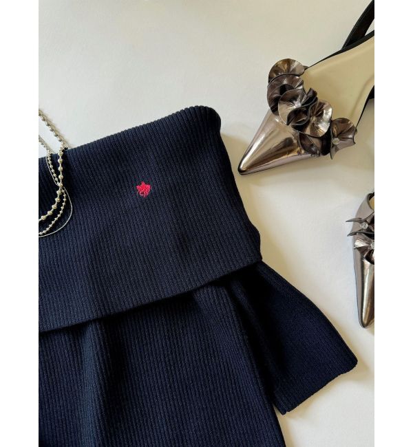 LAGUNAMOON「【POLO BCSコラボ】オフショルニットプルオーバー」|ニット・セーター|