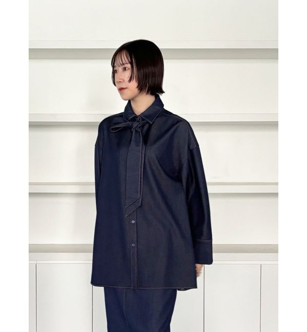 LAGUNAMOON「【柳橋唯コラボ】ワイドスリーブタイネックシャツ」|シャツ・ブラウス|