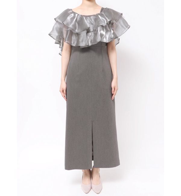 LAGUNAMOON「LADYフィラメントフリルアシンメトリードレス」|ドレス|