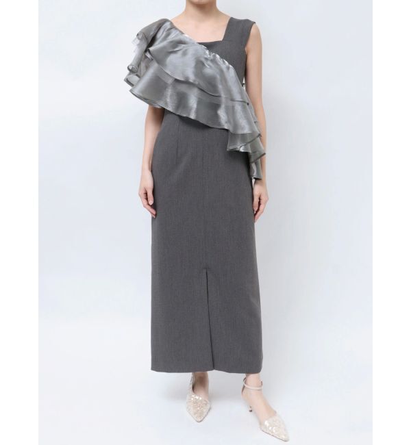 LAGUNAMOON「LADYフィラメントフリルアシンメトリードレス」|ドレス|