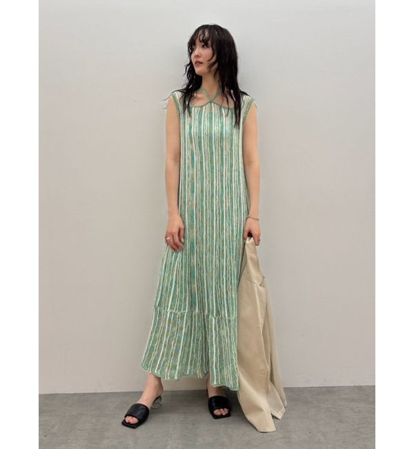 LAGUNAMOON「MIXストライプチョーカーニットワンピース」|ワンピース|