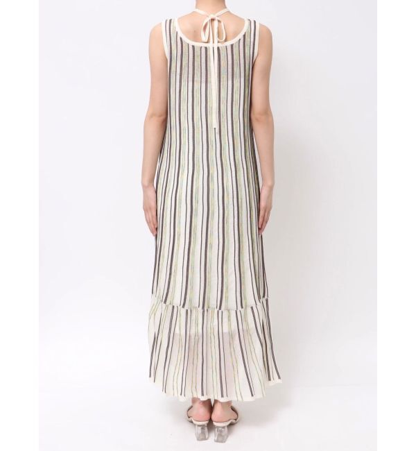 LAGUNAMOON「MIXストライプチョーカーニットワンピース」|ワンピース|