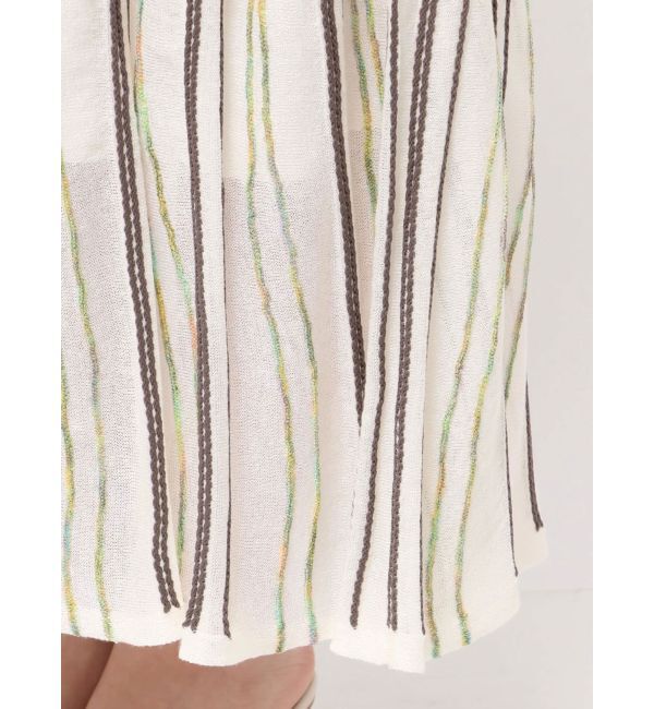 LAGUNAMOON「MIXストライプチョーカーニットワンピース」|ワンピース|