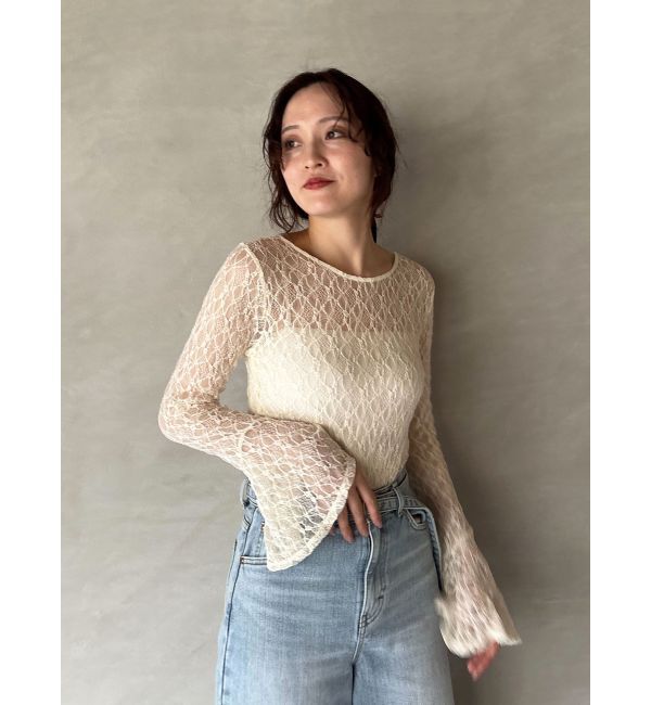 LAGUNAMOON「2WAYストレッチレーストップス」|Tシャツ・カットソー|