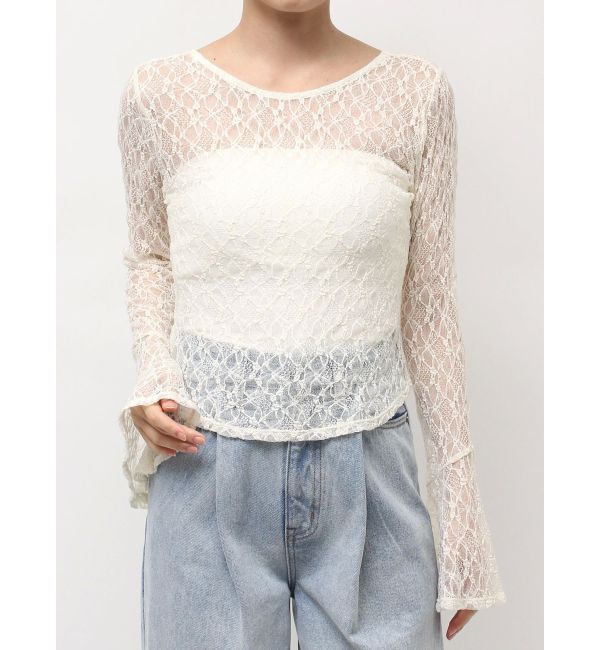 LAGUNAMOON「2WAYストレッチレーストップス」|Tシャツ・カットソー|