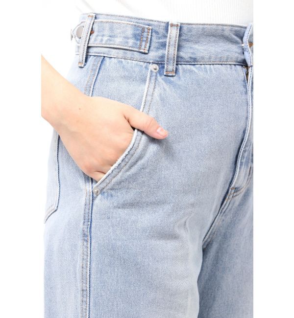 LAGUNAMOON「センタープレスワイドフレアデニムパンツ」|デニム|
