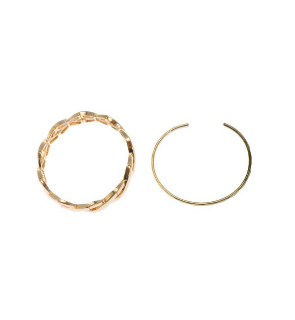 EVRIS「WIDE CHAIN 2SET バングル」|ブレスレット・バングル|