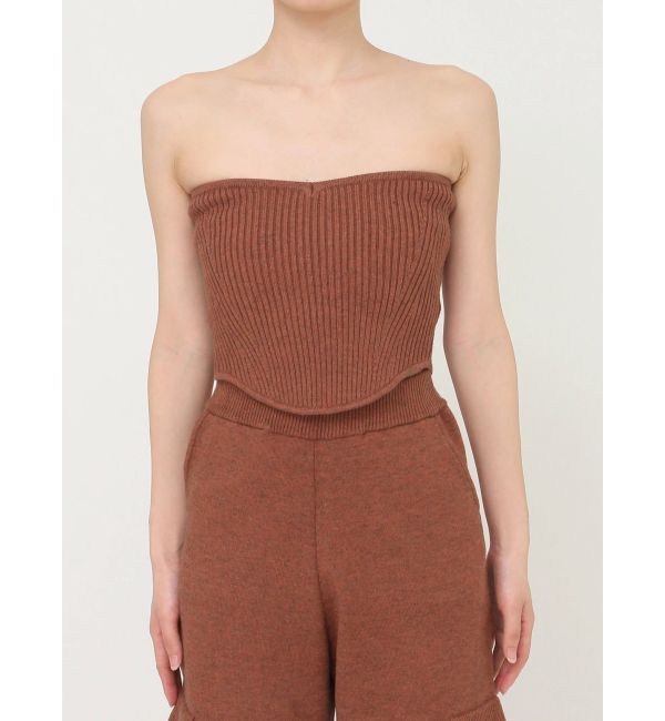 EVRIS「ニットベアトップ【セットアップ着用可能】」|チューブトップ|