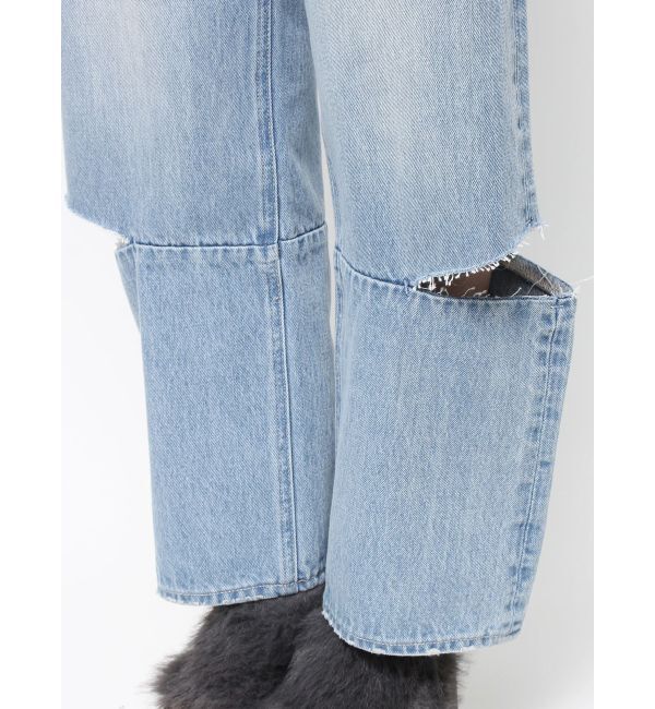 EVRIS「ボリュームカラーワイドデニムパンツ」|デニム|