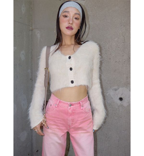 EVRIS「ボリュームカラーワイドデニムパンツ」|デニム|