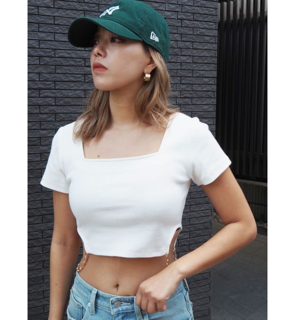 EVRIS「サイドチェーンショートトップス」|Tシャツ・カットソー|