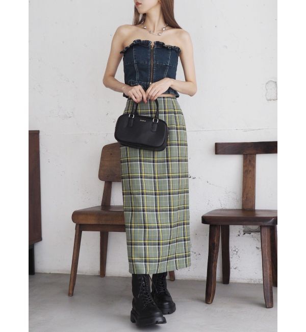 EVRIS「チェックタイトミディースカート」|スカート|
