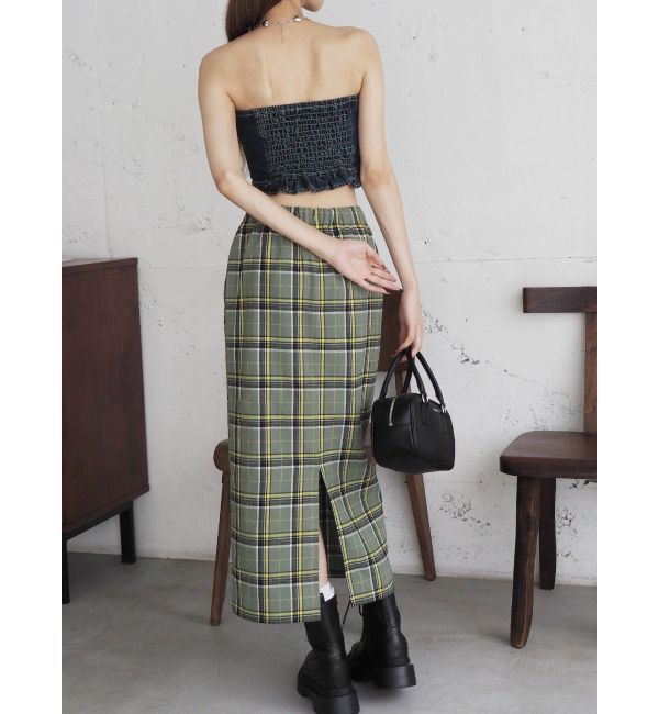 EVRIS「チェックタイトミディースカート」|スカート|