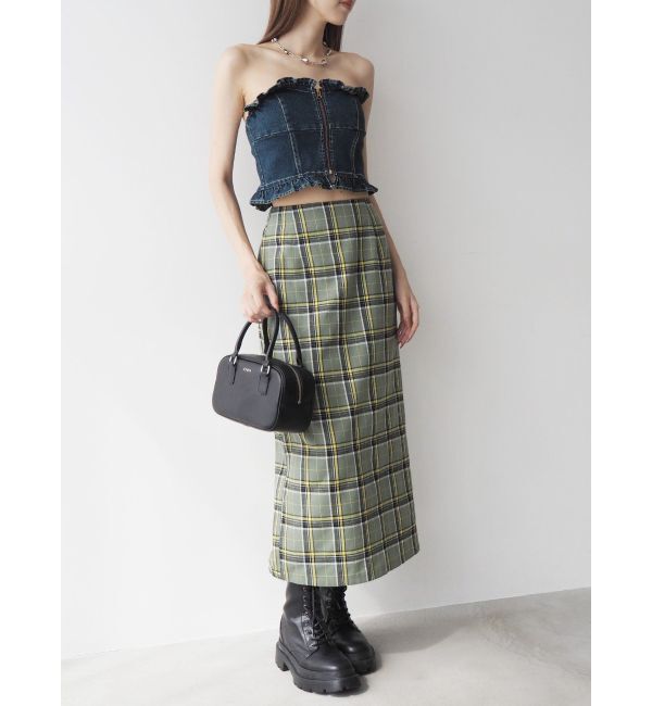 EVRIS「チェックタイトミディースカート」|スカート|