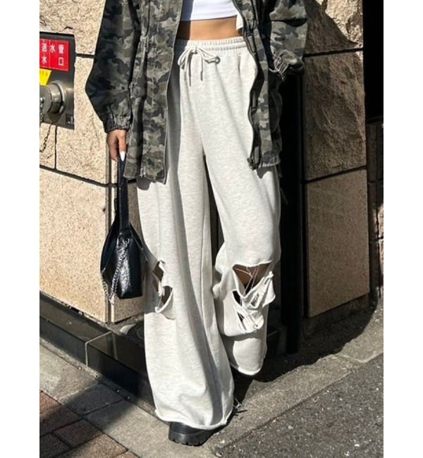 EVRIS「ダメージスウェットパンツ」|その他|