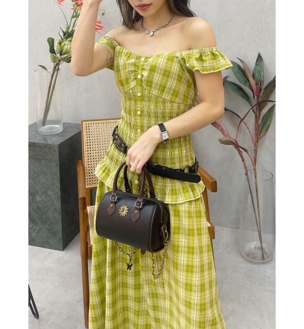 EVRIS「2WAYティアードチェックロングワンピース」|ワンピース|