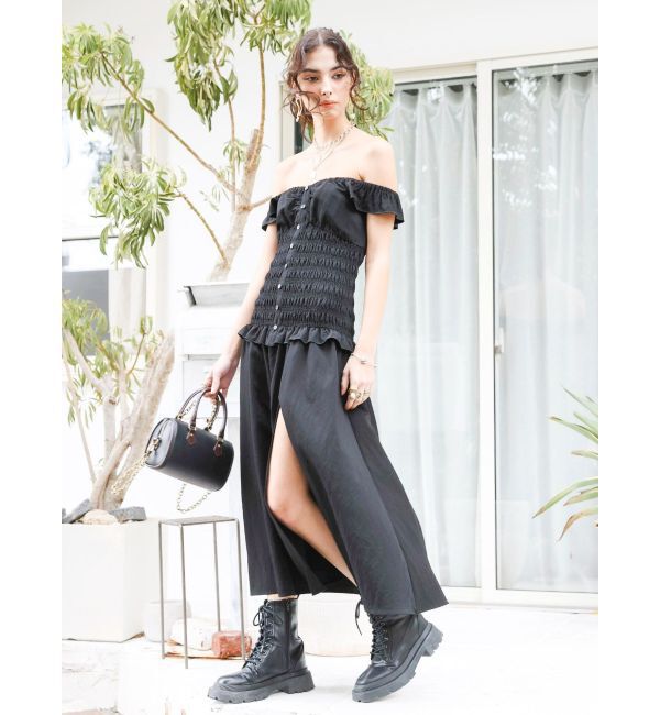 EVRIS「2WAYティアードチェックロングワンピース」|ワンピース|