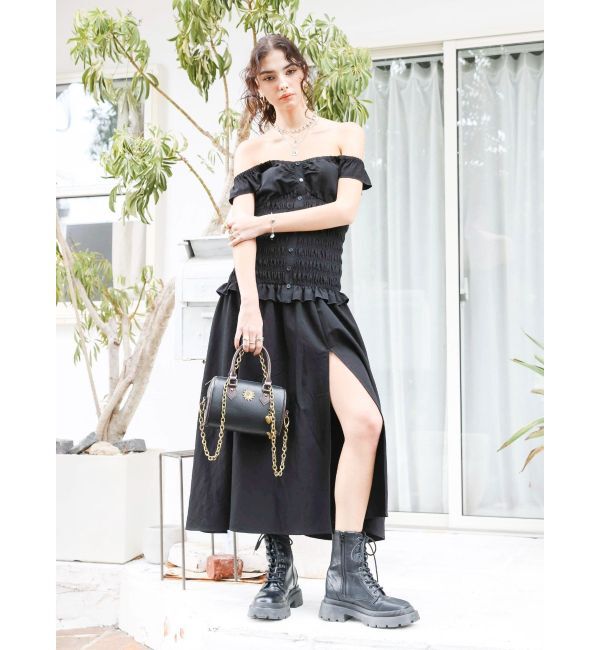 EVRIS「2WAYティアードチェックロングワンピース」|ワンピース|