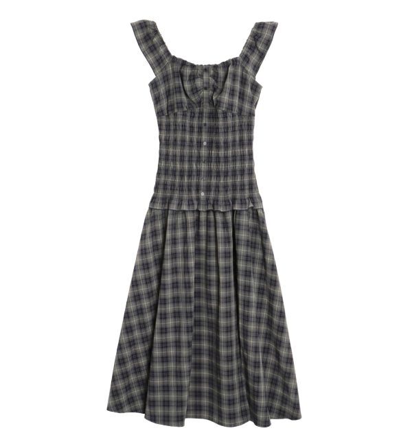 EVRIS「2WAYティアードチェックロングワンピース」|ワンピース|