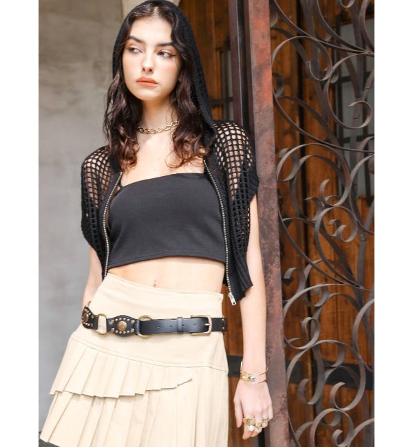 EVRIS「スタッズモチーフワイドベルト」|ベルト|