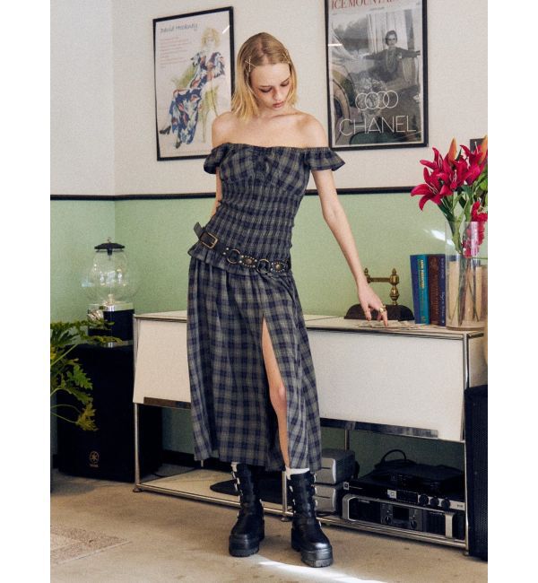 EVRIS「スタッズモチーフワイドベルト」|ベルト|