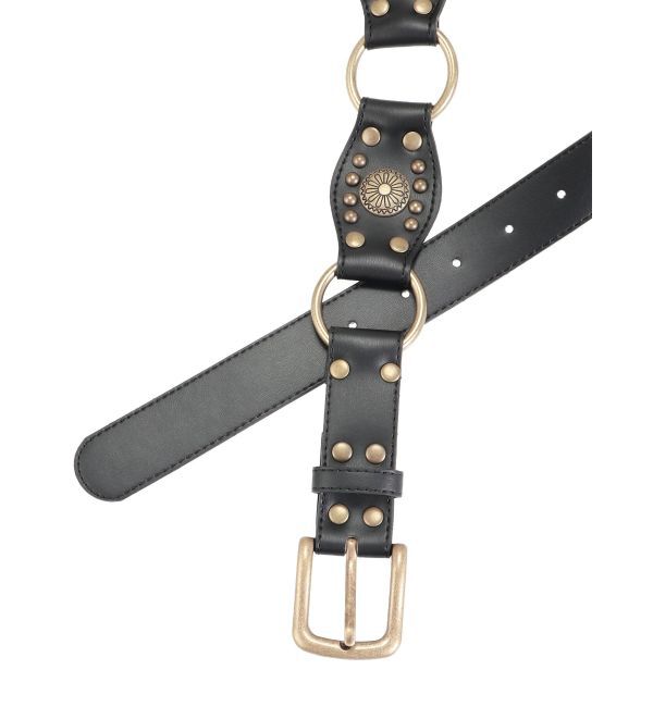 EVRIS「スタッズモチーフワイドベルト」|ベルト|