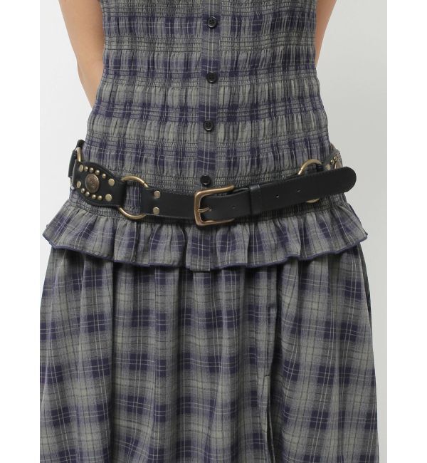 EVRIS「スタッズモチーフワイドベルト」|ベルト|