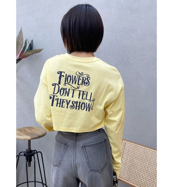 EVRIS「クロップドグラフィックロンT」|Tシャツ・カットソー|