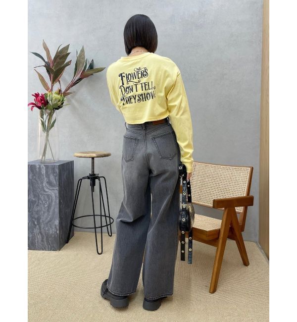 EVRIS「クロップドグラフィックロンT」|Tシャツ・カットソー|