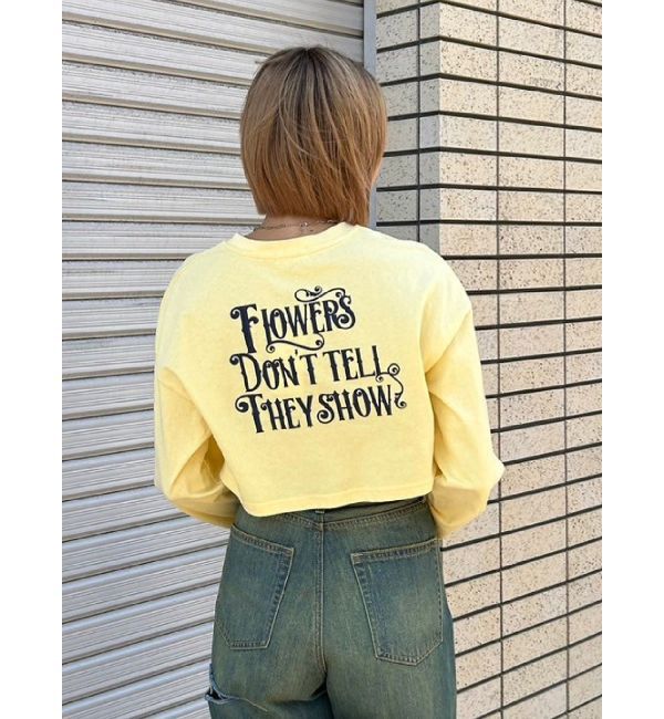 EVRIS「クロップドグラフィックロンT」|Tシャツ・カットソー|