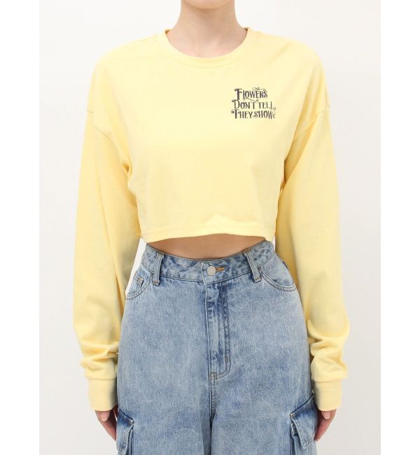 EVRIS「クロップドグラフィックロンT」|Tシャツ・カットソー|