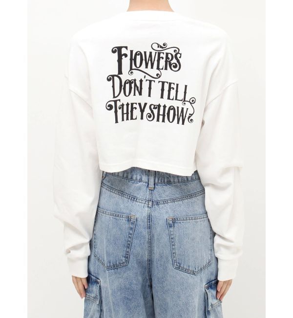 EVRIS「クロップドグラフィックロンT」|Tシャツ・カットソー|