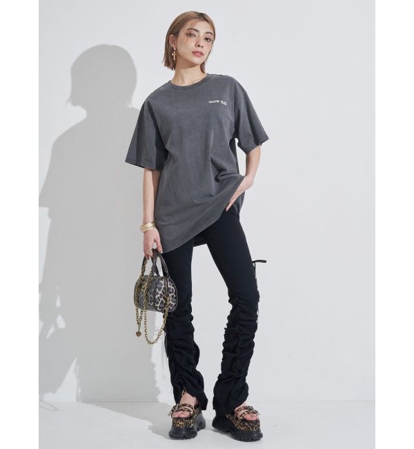 EVRIS「ドロストギャザーリブフレアパンツ」|その他|