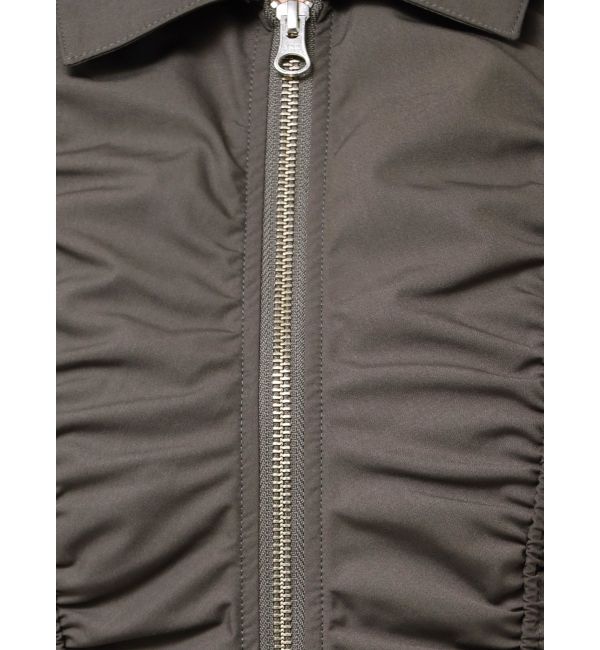 EVRIS「フロントジップシャーリングクロップドシャツ」|シャツ・ブラウス|