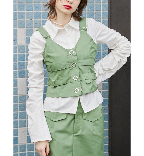 jouetie「ベルトビスチェ【セットアップ対応】」|タンクトップ|グリーン