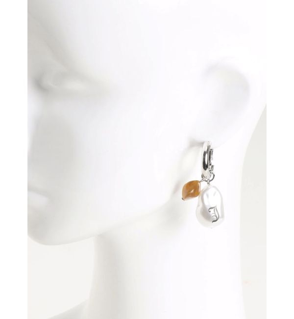 jouetie「ロゴパールストーンピアス」|ピアス|