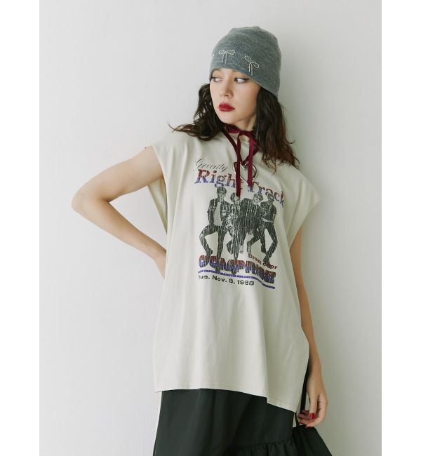 jouetie「ヴィンテージグラフィックノースリーブTシャツ」|Tシャツ・カットソー|