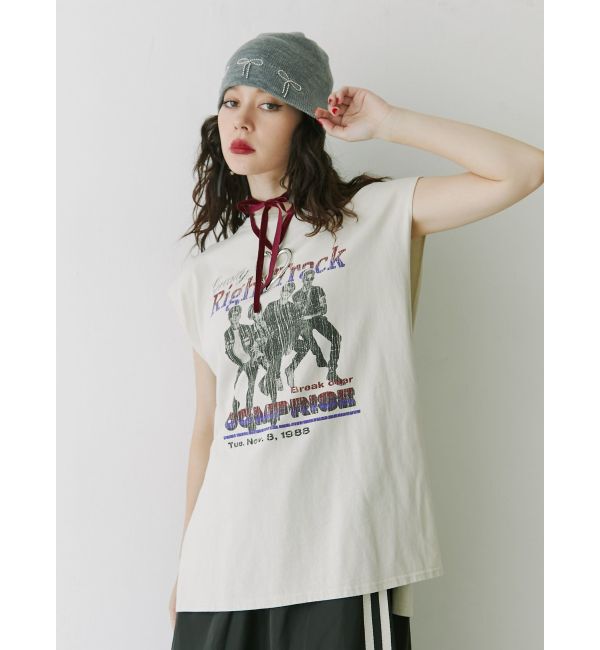 jouetie「ヴィンテージグラフィックノースリーブTシャツ」|Tシャツ・カットソー|