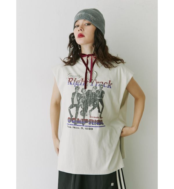 jouetie「ヴィンテージグラフィックノースリーブTシャツ」|Tシャツ・カットソー|