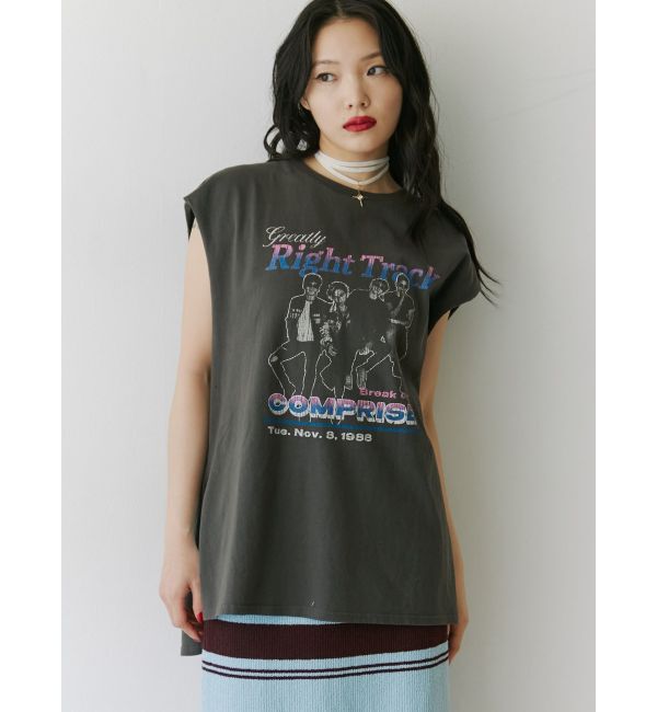 jouetie「ヴィンテージグラフィックノースリーブTシャツ」|Tシャツ・カットソー|