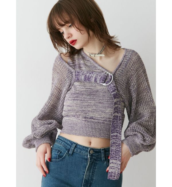 jouetie「メッシュボレロアンサンブル」|カーディガン|