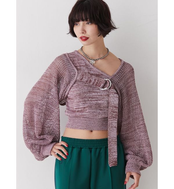 jouetie「メッシュボレロアンサンブル」|カーディガン|
