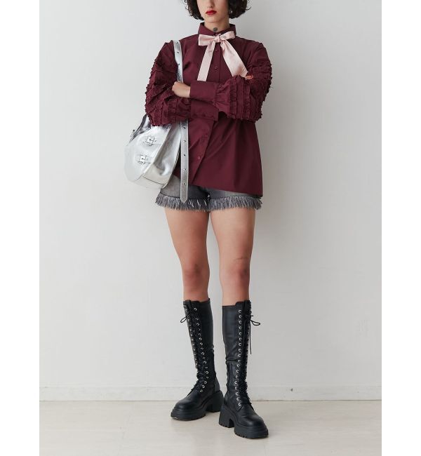 jouetie「スリーブフリルルーズタイシャツ【セットアイテム】」|シャツ・ブラウス|