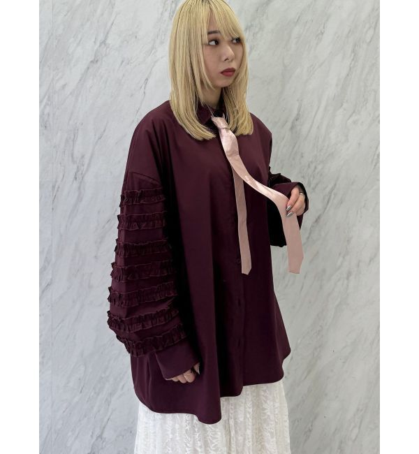 jouetie「スリーブフリルルーズタイシャツ【セットアイテム】」|シャツ・ブラウス|