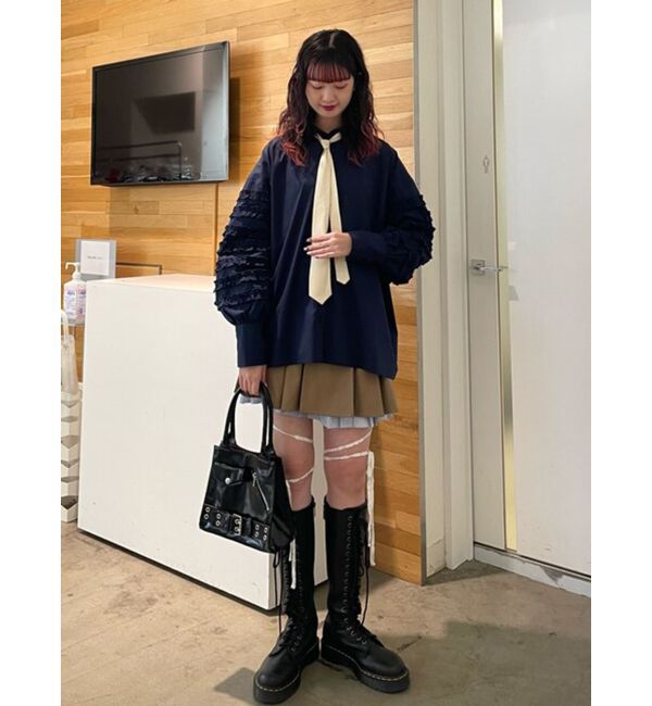 jouetie「スリーブフリルルーズタイシャツ【セットアイテム】」|シャツ・ブラウス|